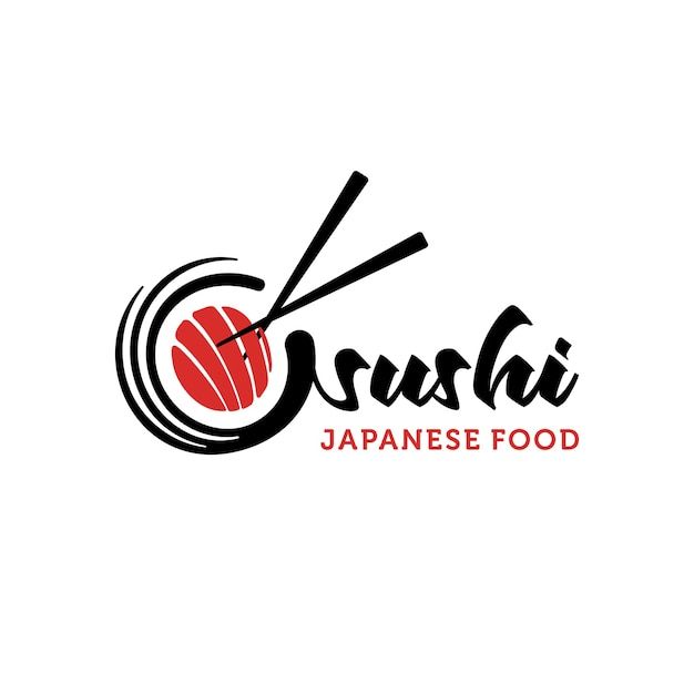sushi japanese food restaurant logo desi…